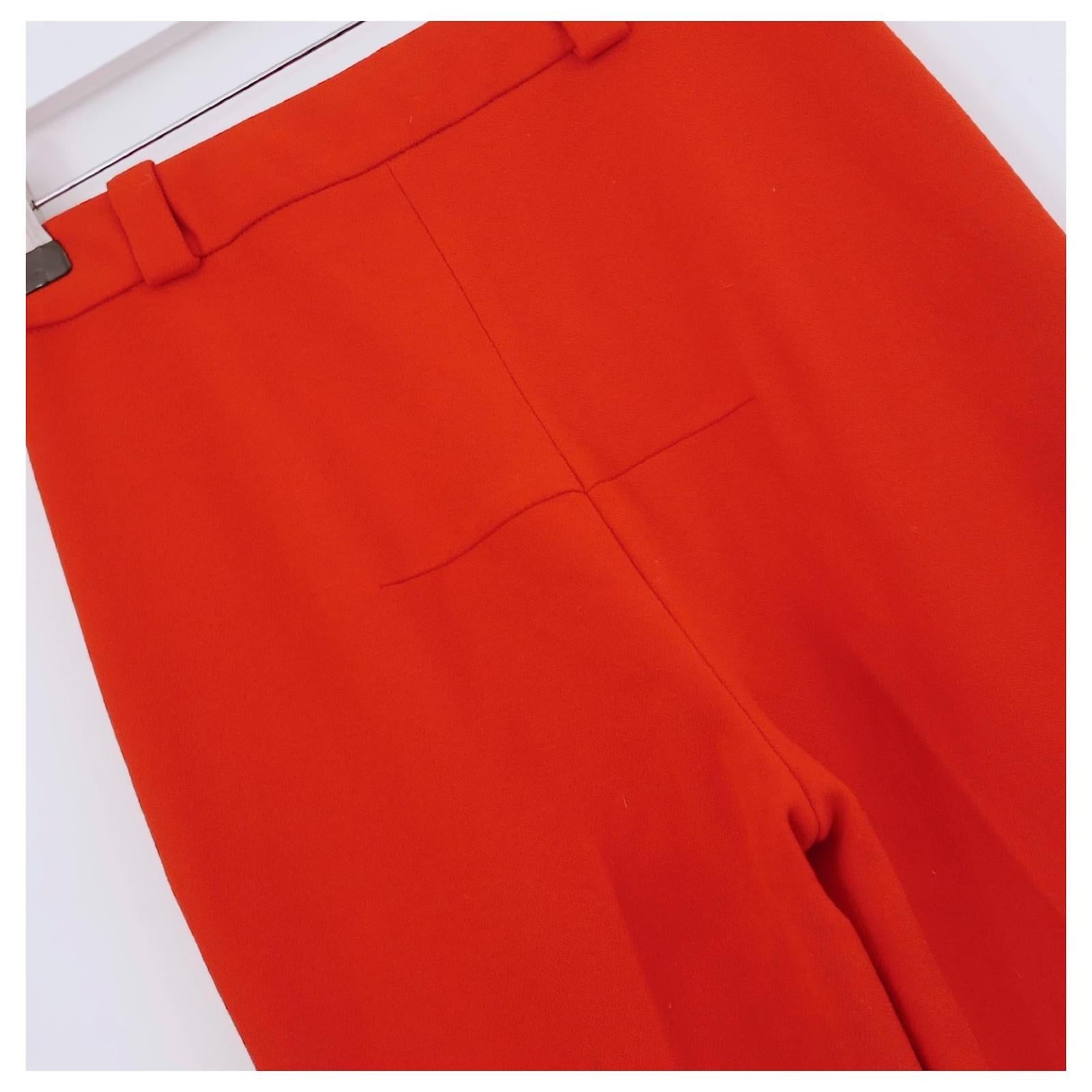Roland Mouret Dilman Poppy Red Flared Pants  For Sale 1