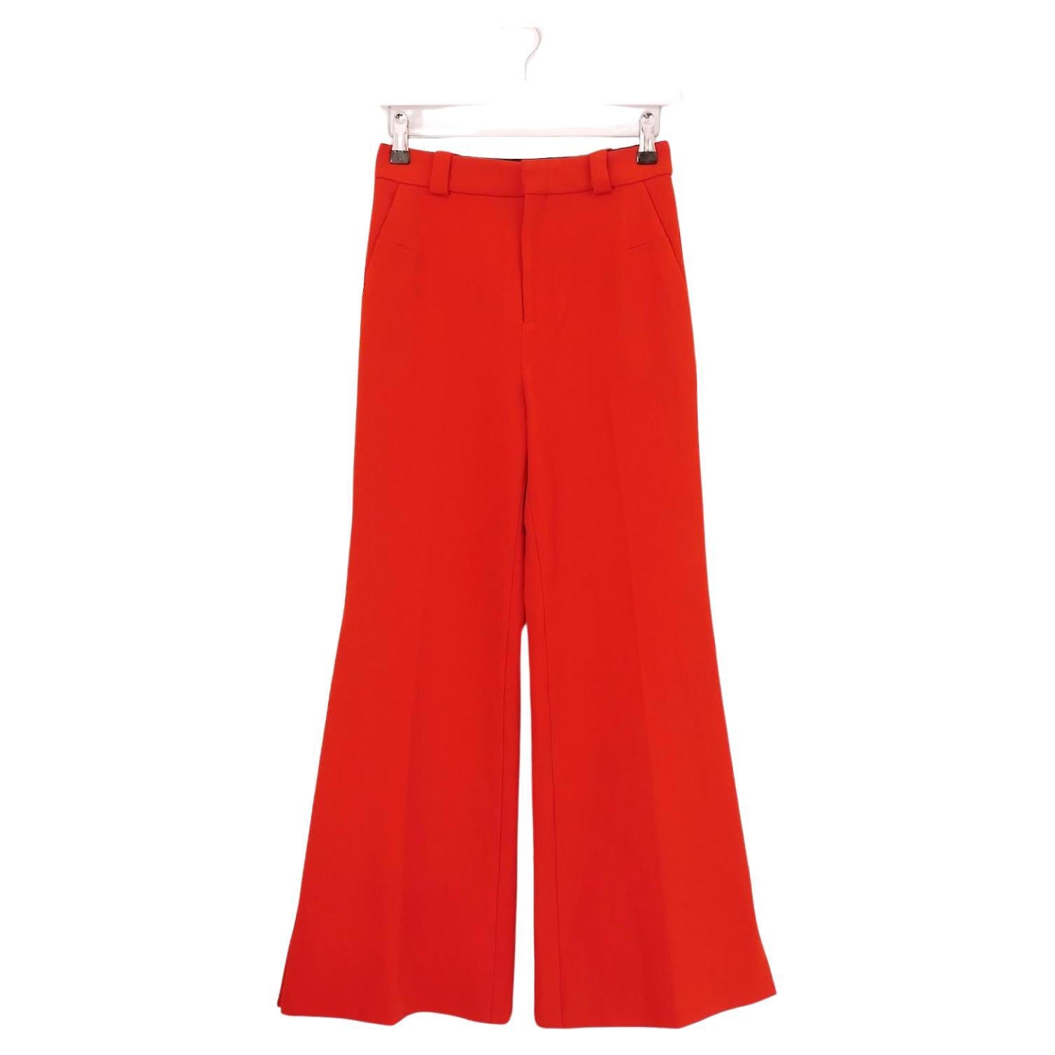 Roland Mouret Dilman Poppy Red Flared Pants  For Sale