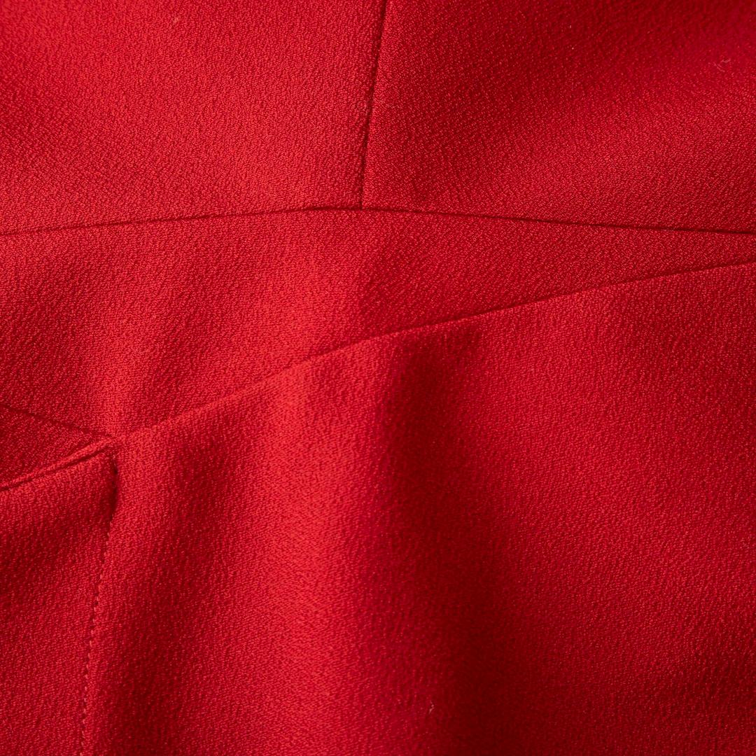 Red Roland Mouret Essential Edit by Roland Mouret Shoulder Cut Out Maxi Dress Size S For Sale