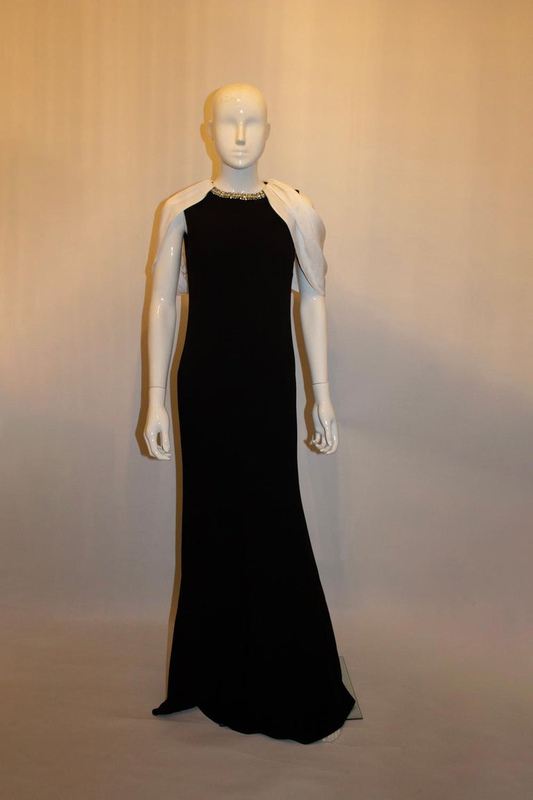 Roland Mouret Gown with capelet and diamante detail For Sale at 1stDibs Roland Mouret Gown with capelet and diamante detail For Sale at 1stDibs