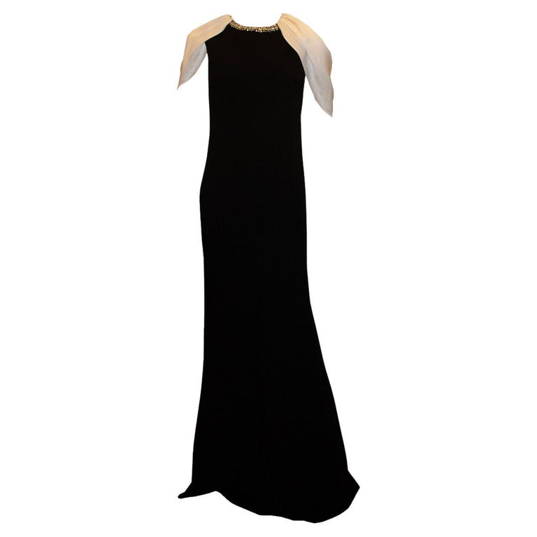 Roland Mouret Gown with capelet and diamante detail