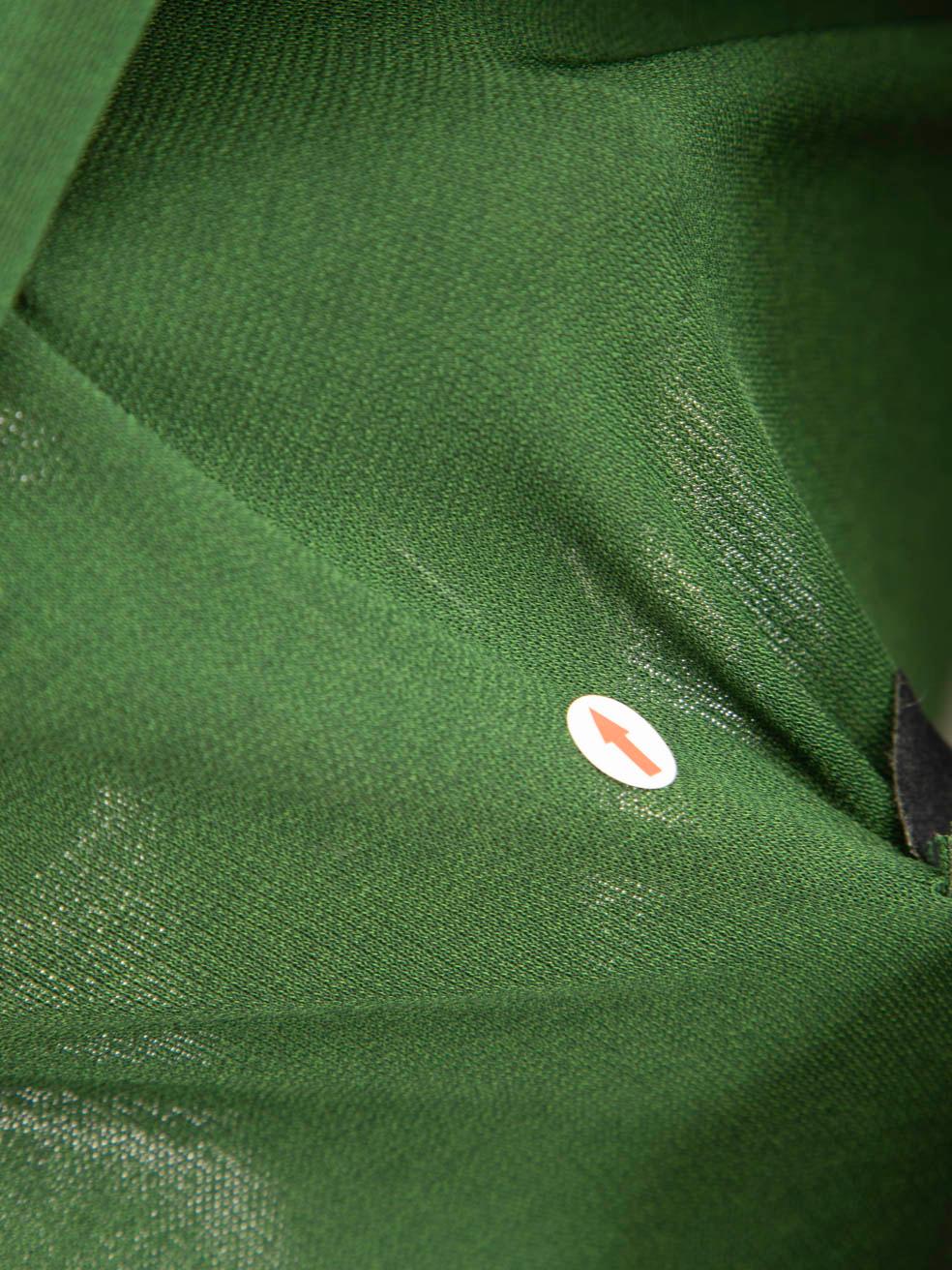 Roland Mouret Green Ruffle Trim Midi Dres Size L In Good Condition For Sale In London, GB