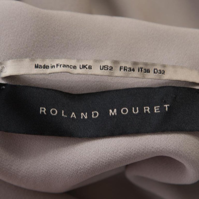 roland mouret grey asymmetric neck contrast strap detail dress s for sale at 1stdibs