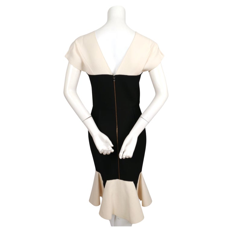 roland mouret grey dress Roland Mouret Grey and Mustard Yellow Cotton Wrap Dress main image 0
