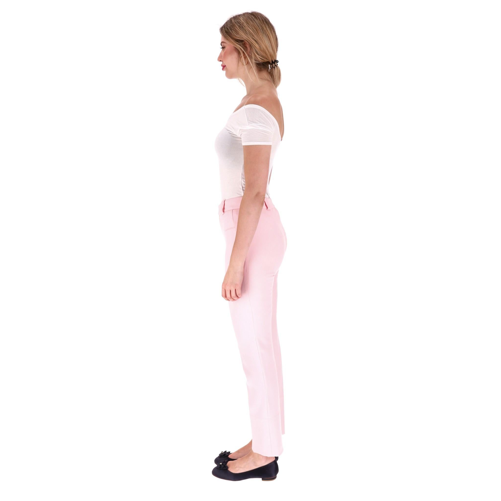 Pink Roland Mouret High-Waisted Tailored Trousers For Sale