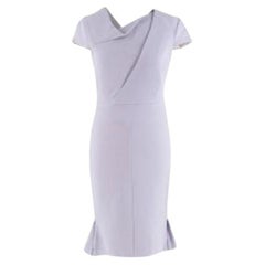 Roland Mouret Lilac Crepe Fluted Dress