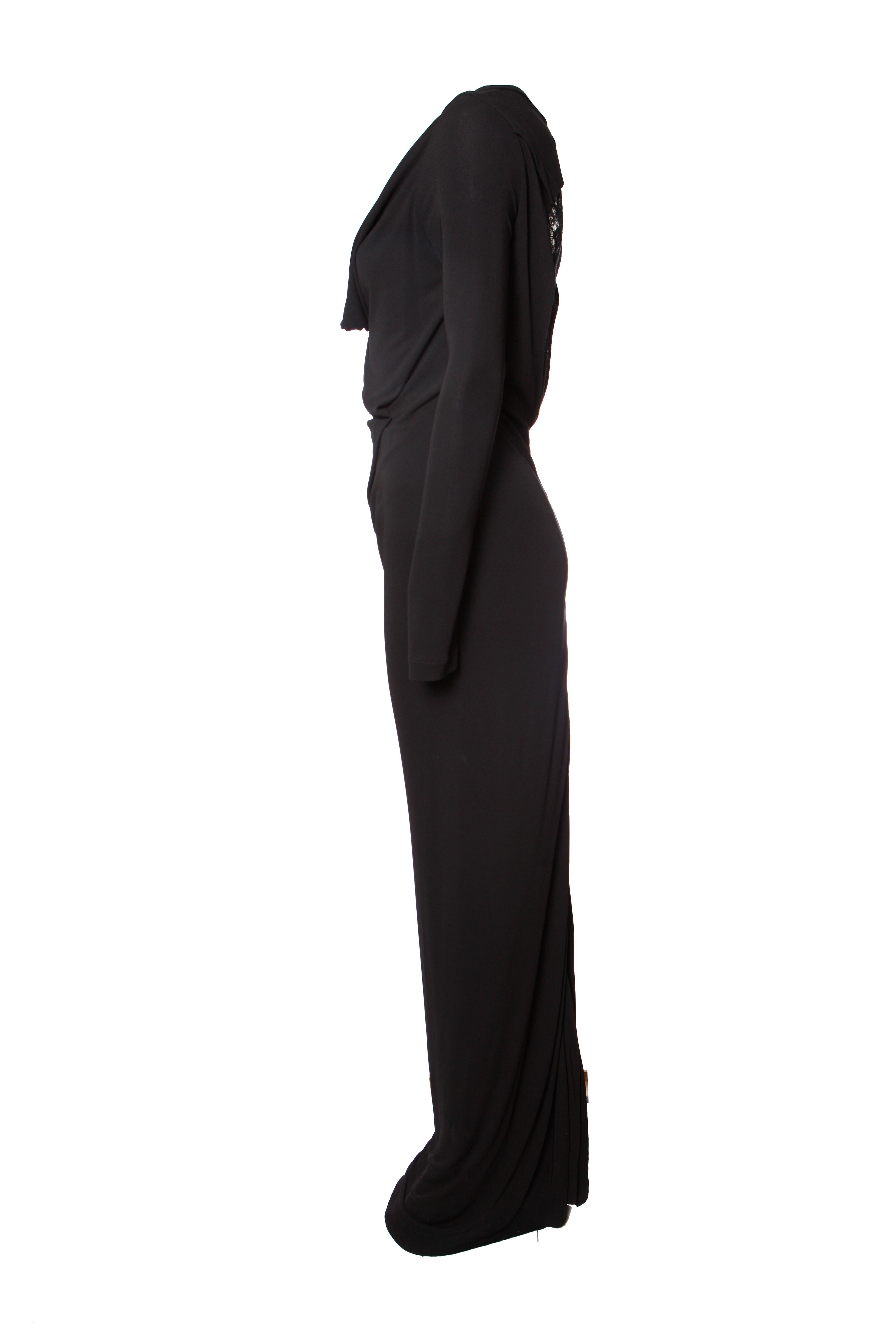 Black Roland Mouret, long black evening dress. For Sale