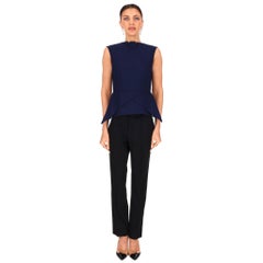 Roland Mouret Ltd Edition Asymmetric Wool Peplum Top