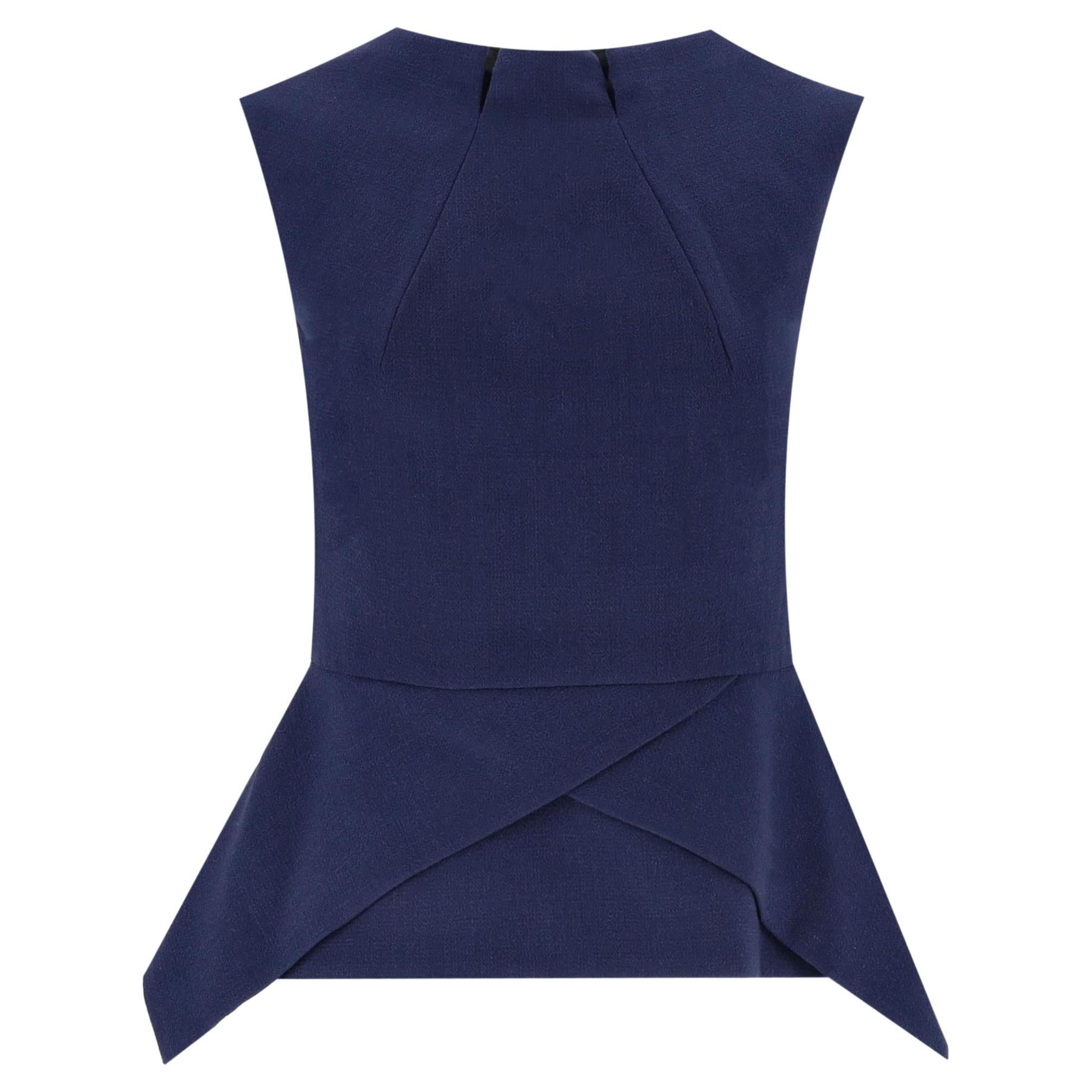 Top asimmetrico in lana con peplo di Roland Mouret Ltd Edition