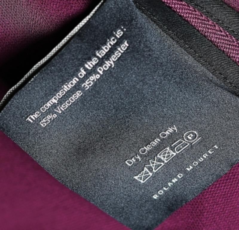 Roland Mouret - Vestito midi con dettaglio drappeggiato in jersey magenta L in vendita 1