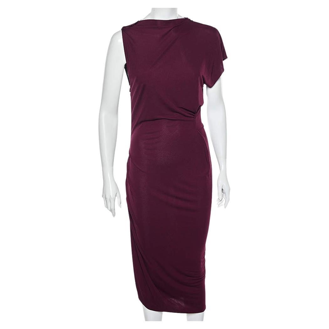 Black and Purple Roland Mouret Sheath Dress For Sale at 1stDibs
