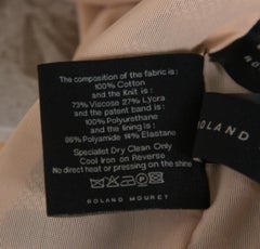 Roland Mouret Monochrome Striped Cotton Basketweave Layan Dress M