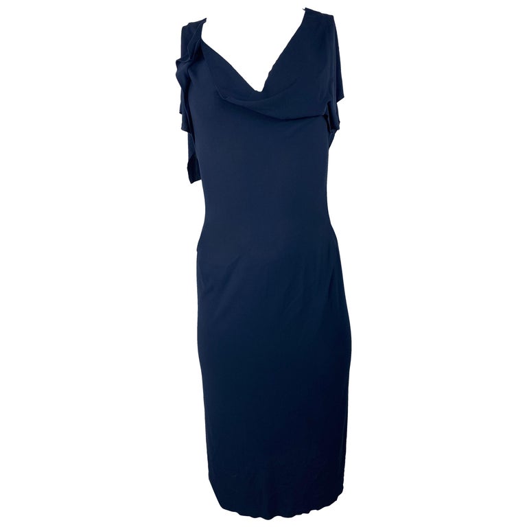 Roland Mouret Navy And Black Dress, Size 38