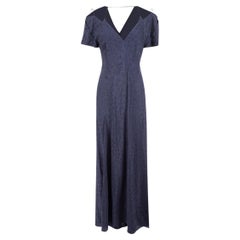 Roland Mouret Vestido con espalda abierta bordado azul marino Talla M