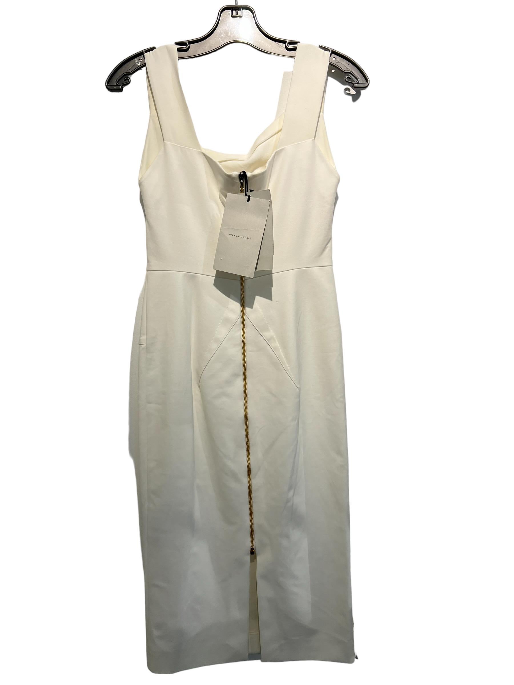 Women's Roland Mouret Off White Dress fitted Shoulder Straps