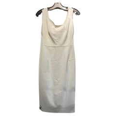 Roland Mouret Off White Dress fitted Shoulder Straps