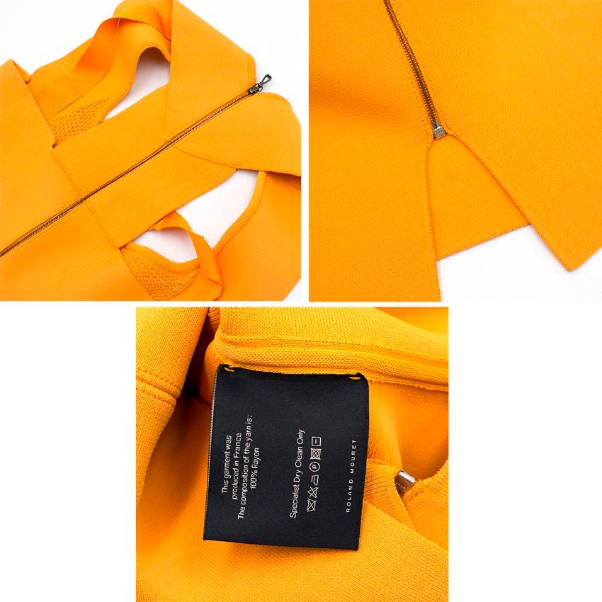 Roland Mouret Orange Bodycon Dress - Size US 4 For Sale 3