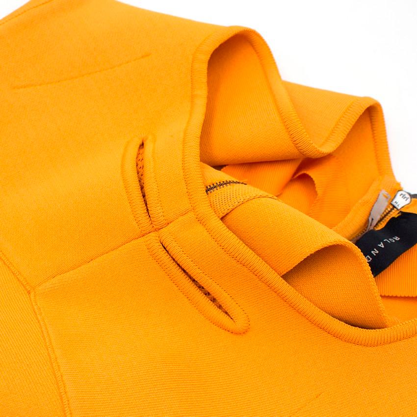 Women's Roland Mouret Orange Bodycon Dress - Size US 4 For Sale