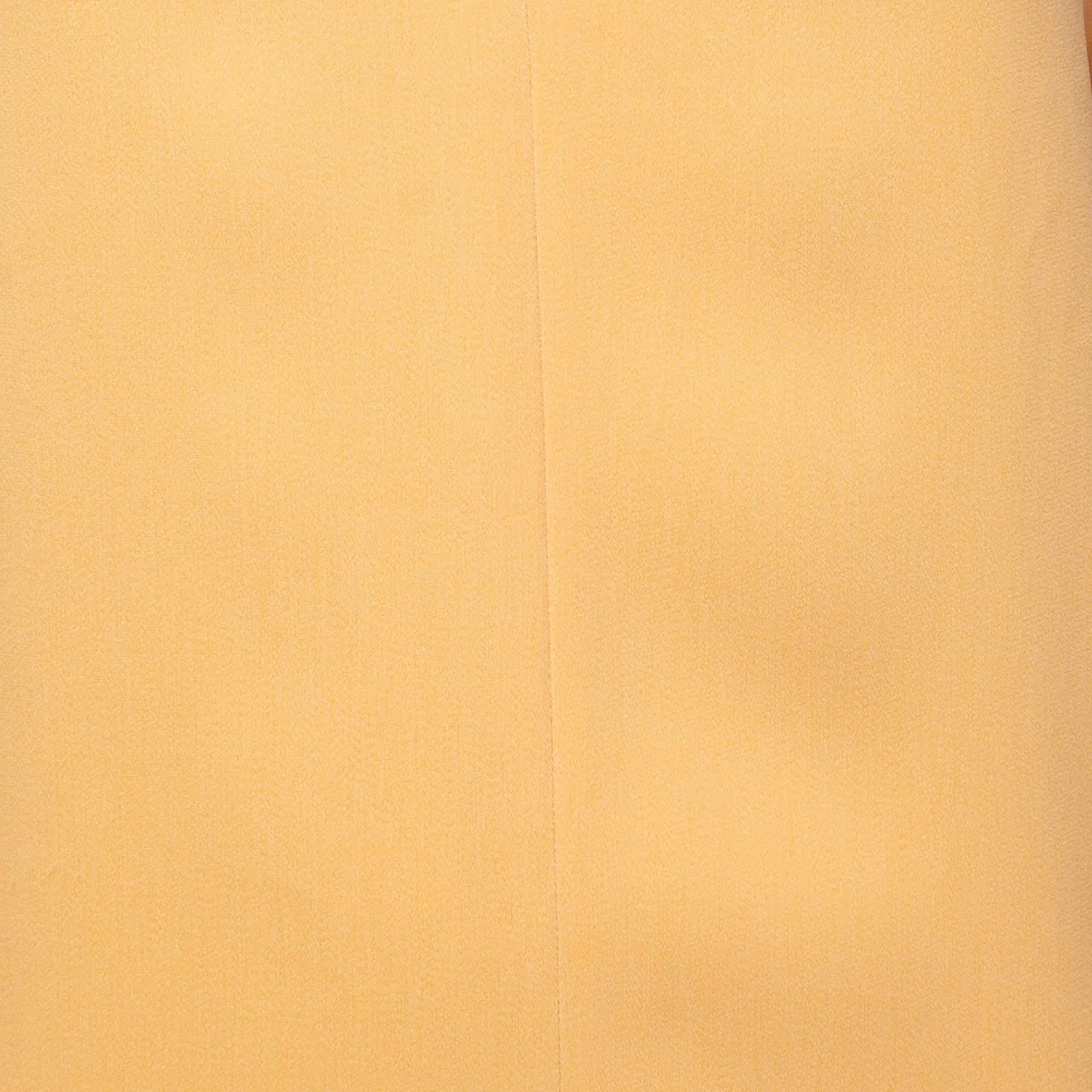 Roland Mouret Orange Peach Tie Up Waist Short Dress M In Good Condition For Sale In Dubai, Al Qouz 2