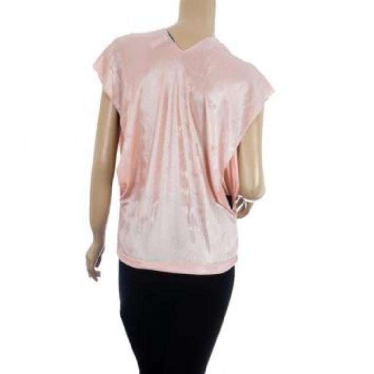 Roland Mouret Rosa Metallic Stretch Top S (Beige) im Angebot