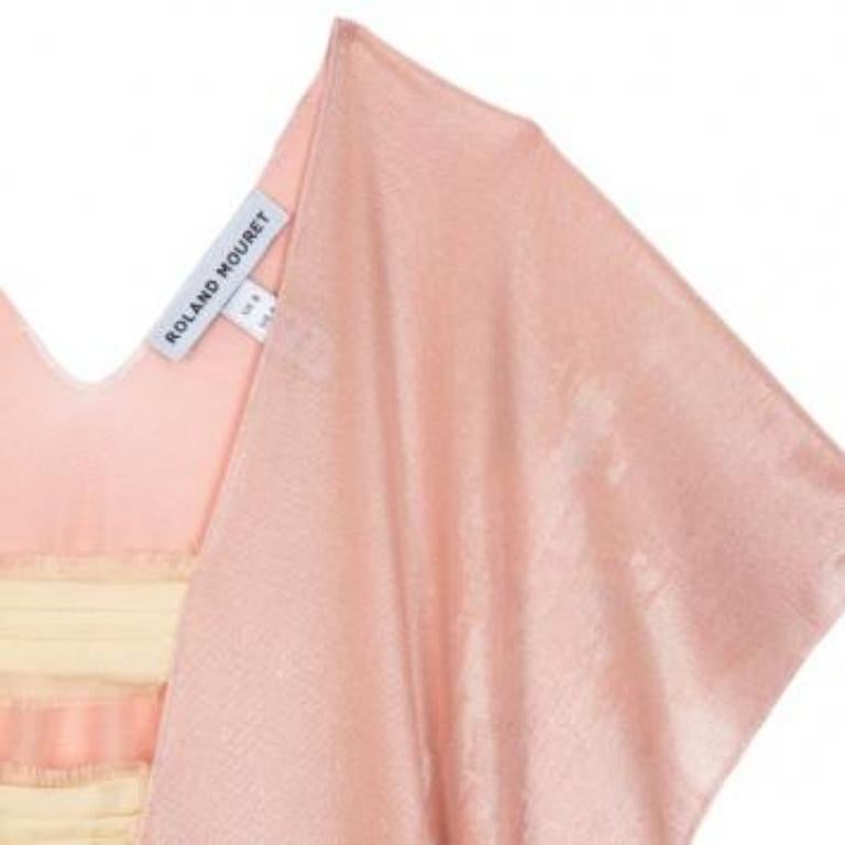 Roland Mouret Rosa Metallic Stretch Top S im Angebot 1