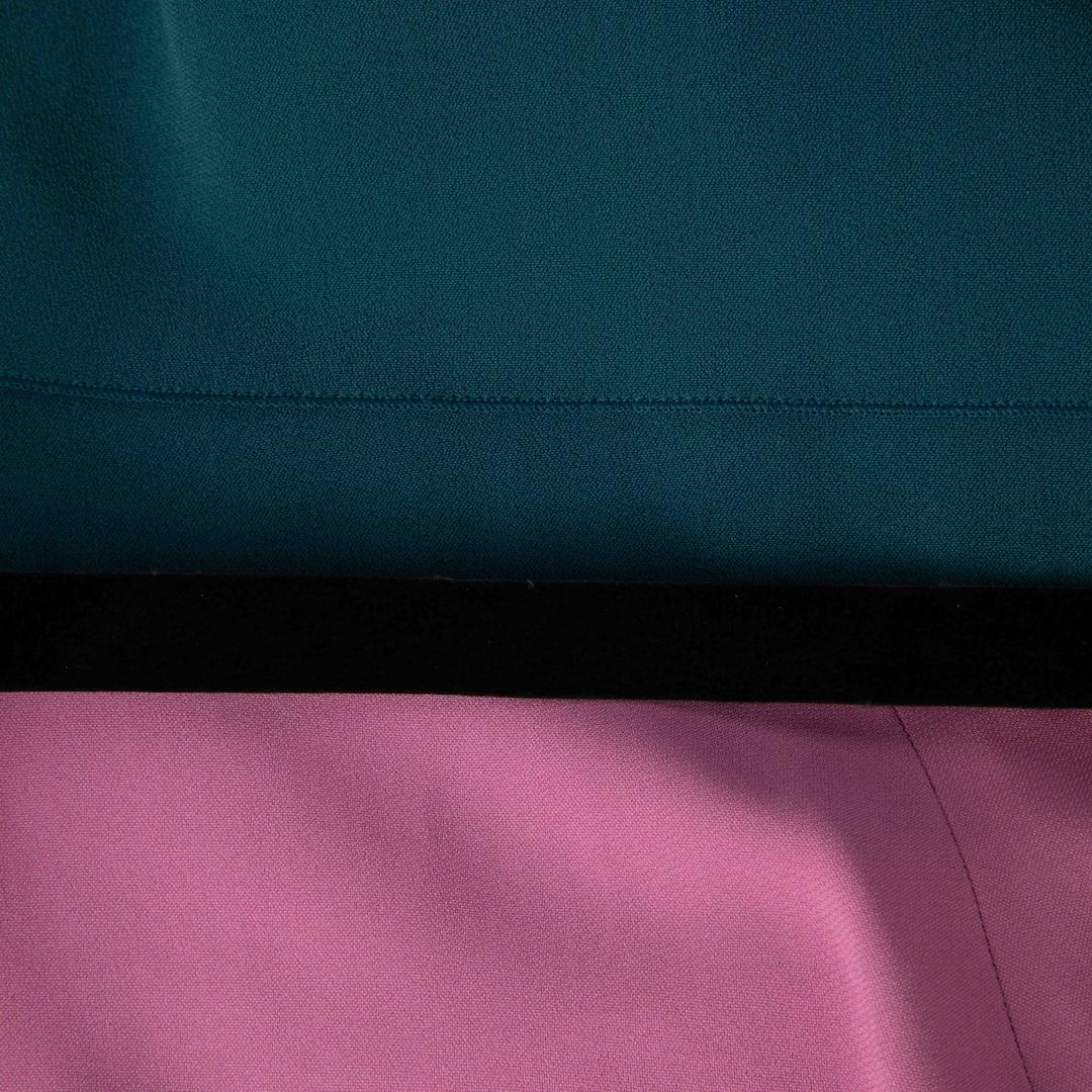 Women's Roland Mouret Pink & Teal V-Neck Dress Size S For Sale