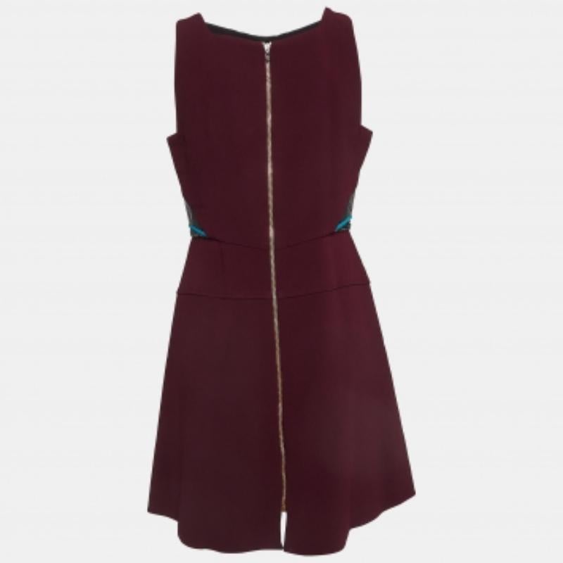 Roland Mouret Vestito Derya in crepe doppio stretch viola L.L.A. in vendita 1