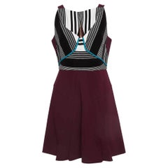 Roland Mouret Purple Stretch Double Crepe Derya Dress L