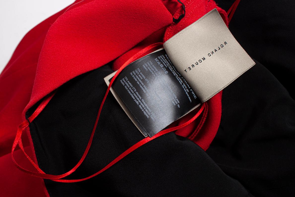 Roland Mouret, Red strapless peplum jumpsuit For Sale 1