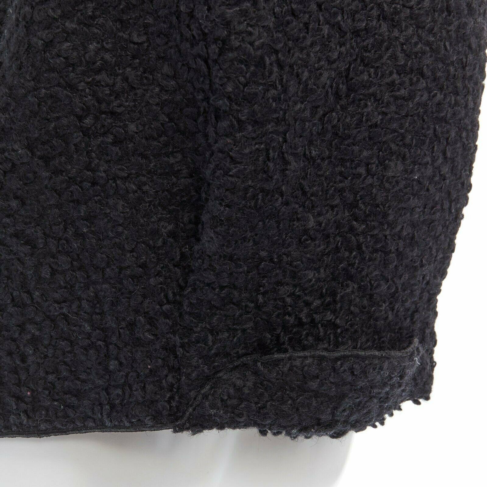 ROLAND MOURET RM wool mohair blend draped collar sleeveless vest jacket US6 M For Sale 5