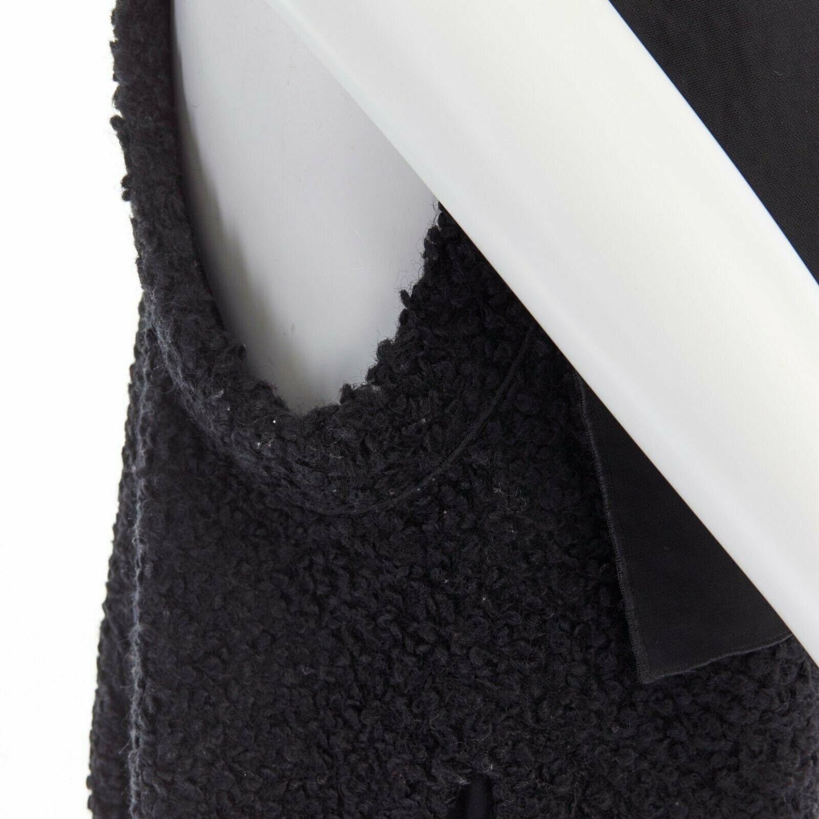 ROLAND MOURET RM wool mohair blend draped collar sleeveless vest jacket US6 M For Sale 3