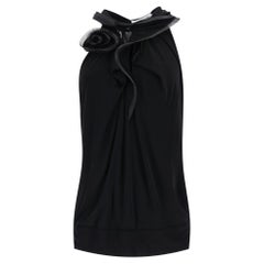 Roland Mouret Rose-Embellished Cut-Out Top