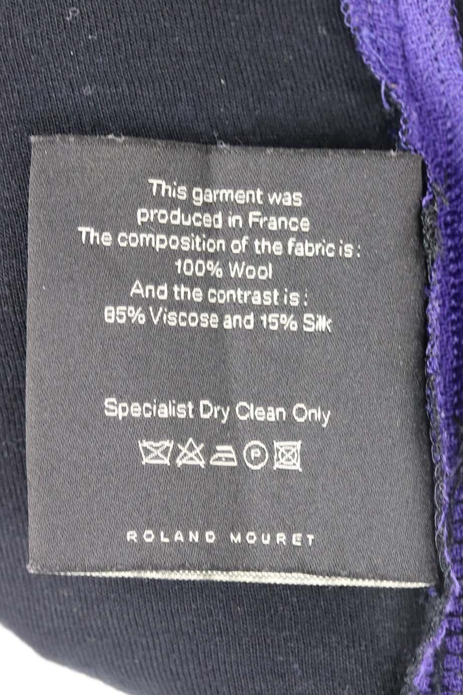 Purple Roland Mouret + Selfridges Crepe Mini Dress UK 8