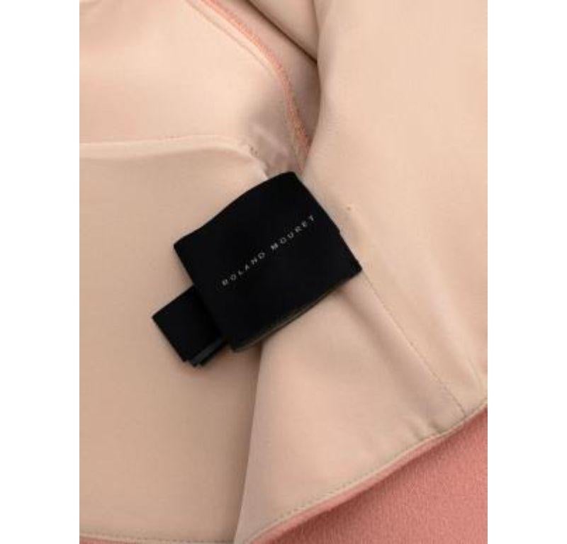 Roland Mouret Shell pink wool crepe top For Sale 3