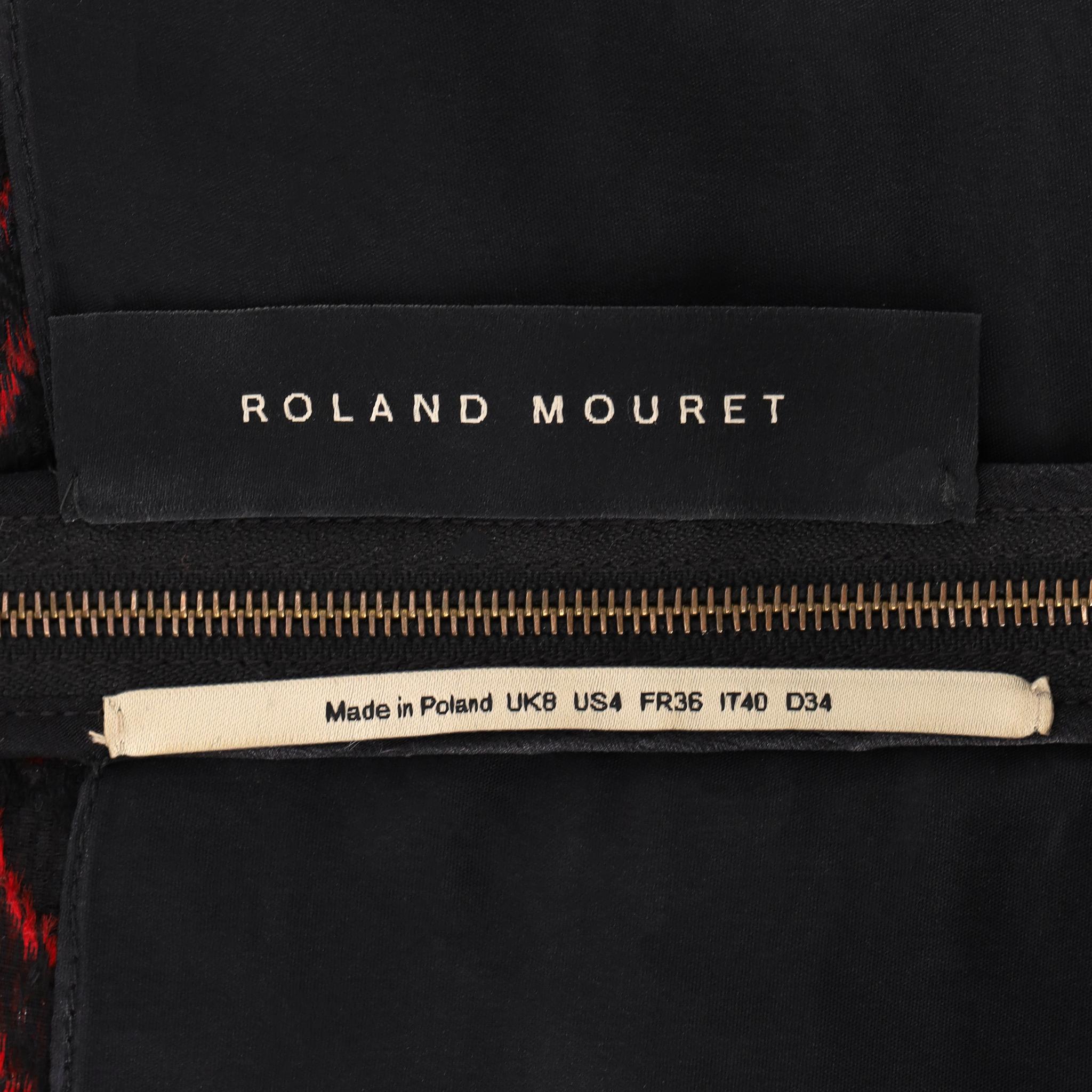 Roland Mouret - Top con peplo off the shoulder in misto seta in vendita 1