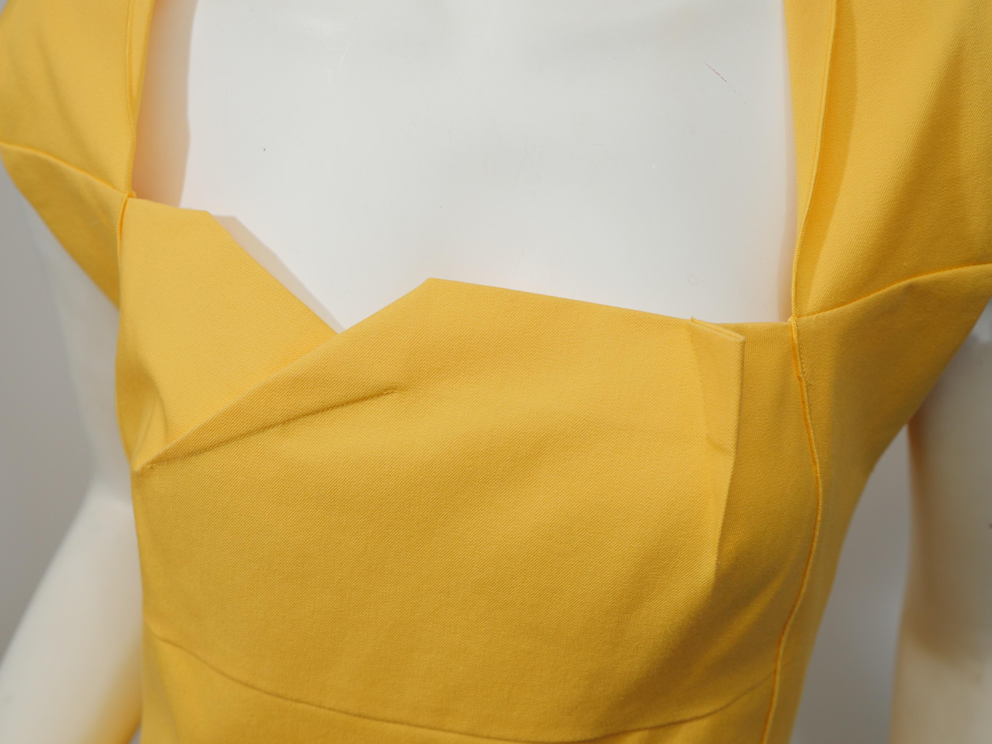yellow cap sleeve dress