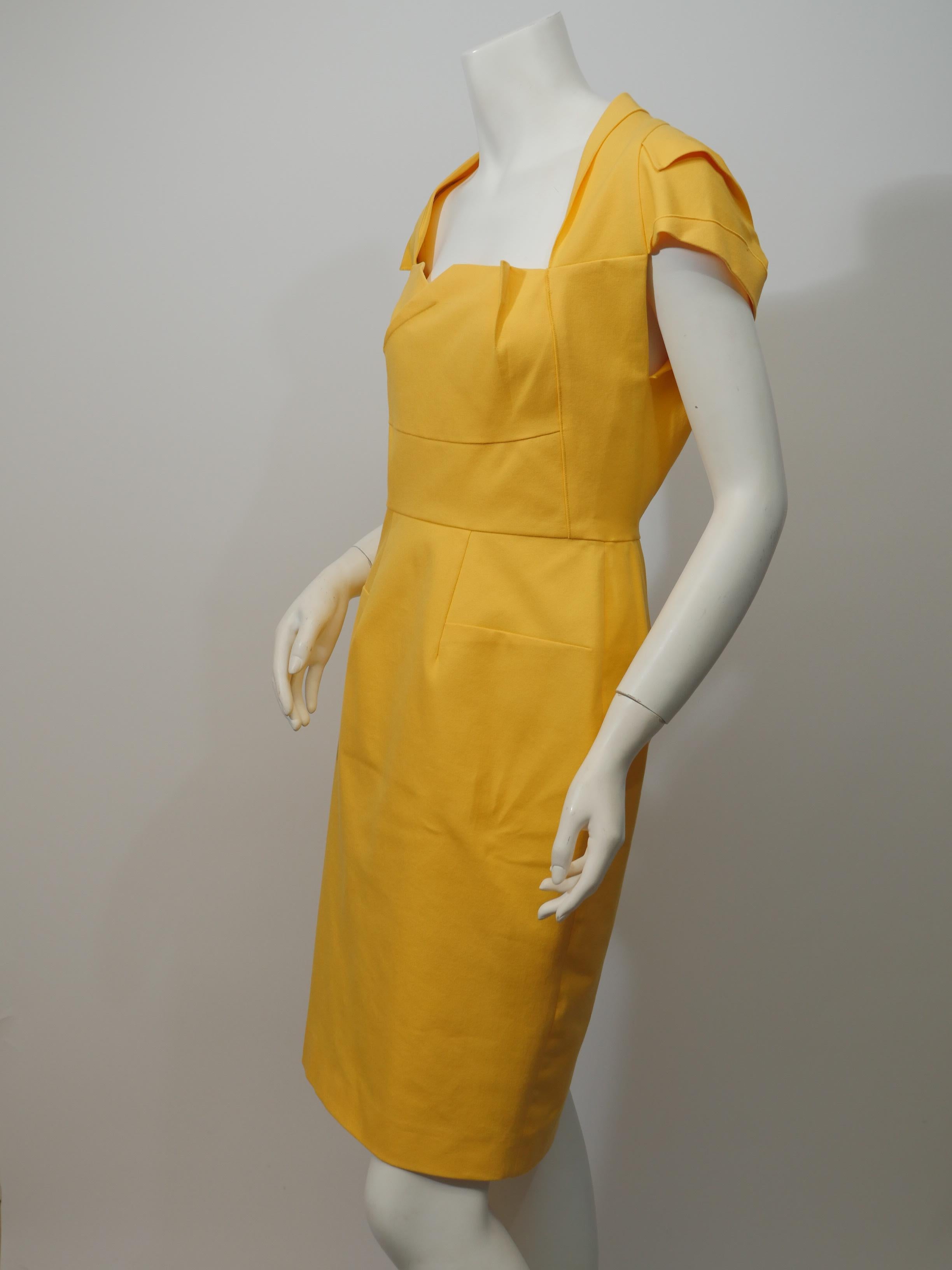 yellow sheath dress