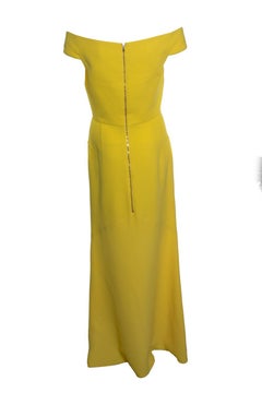 Roland Mouret, Sleeves maxi dress in yellow