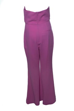 Roland Mouret, strapless wool jumpsuit in pink