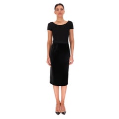 Roland Mouret Velvet Silk Blend Pencil Skirt