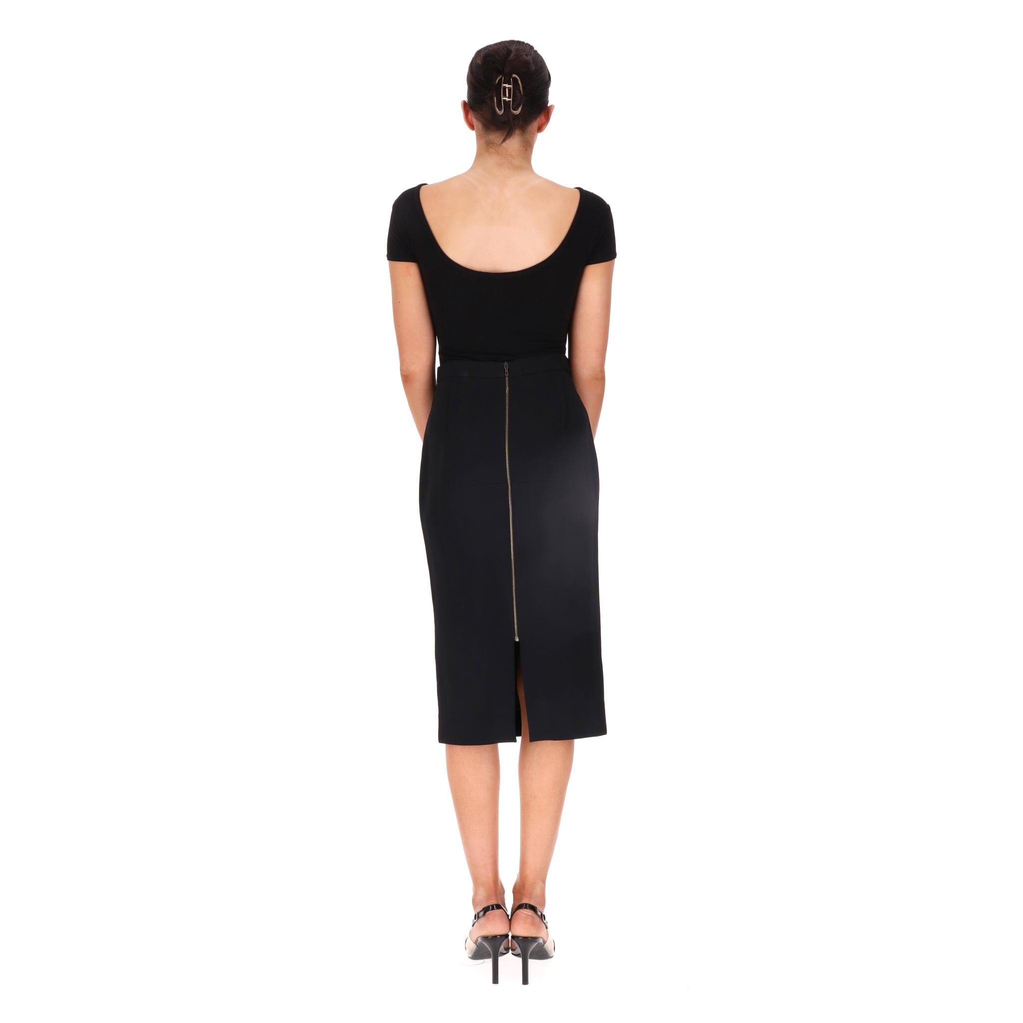 Roland Mouret Falda lápiz de terciopelo y seda en Excelente estado para la venta en London, GB