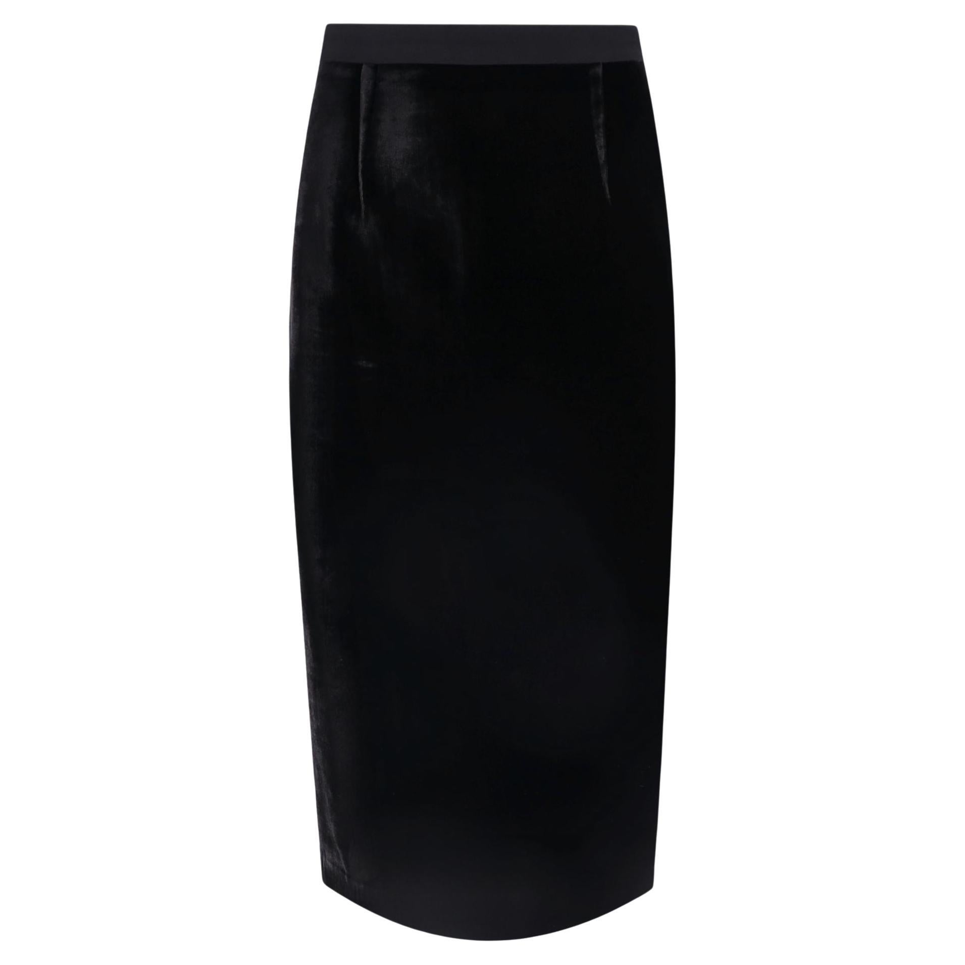 Roland Mouret Velvet Silk Blend Pencil Skirt