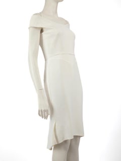 Roland Mouret White Sleeveless Midi Dress Size M