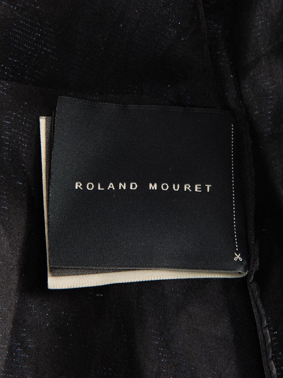 Roland Mouret Women's Strapless Lace Metallic Formal Dress For Sale 3