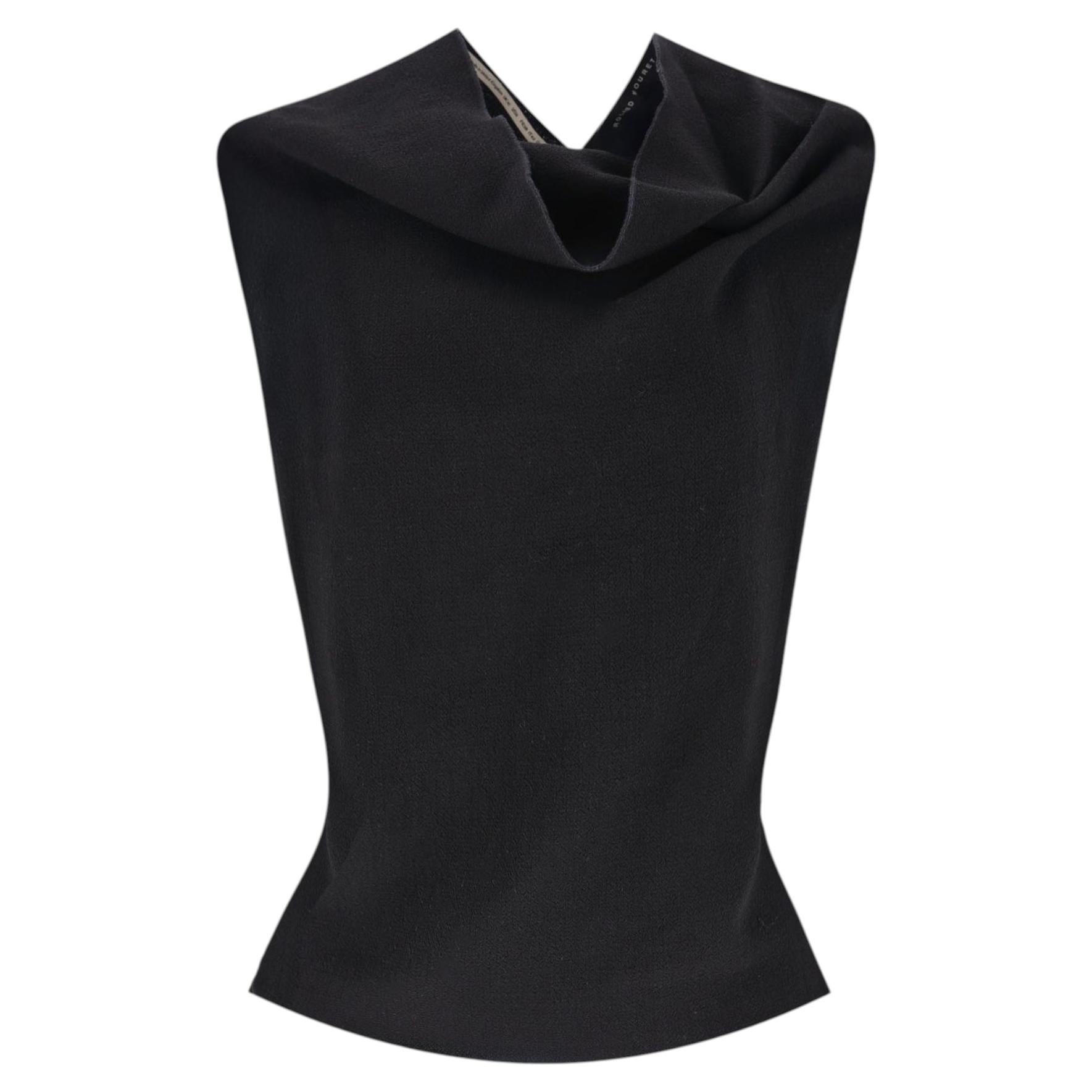 Roland Mouret - Top en laine avec détail de nouage dans le dos semi-ouvert
