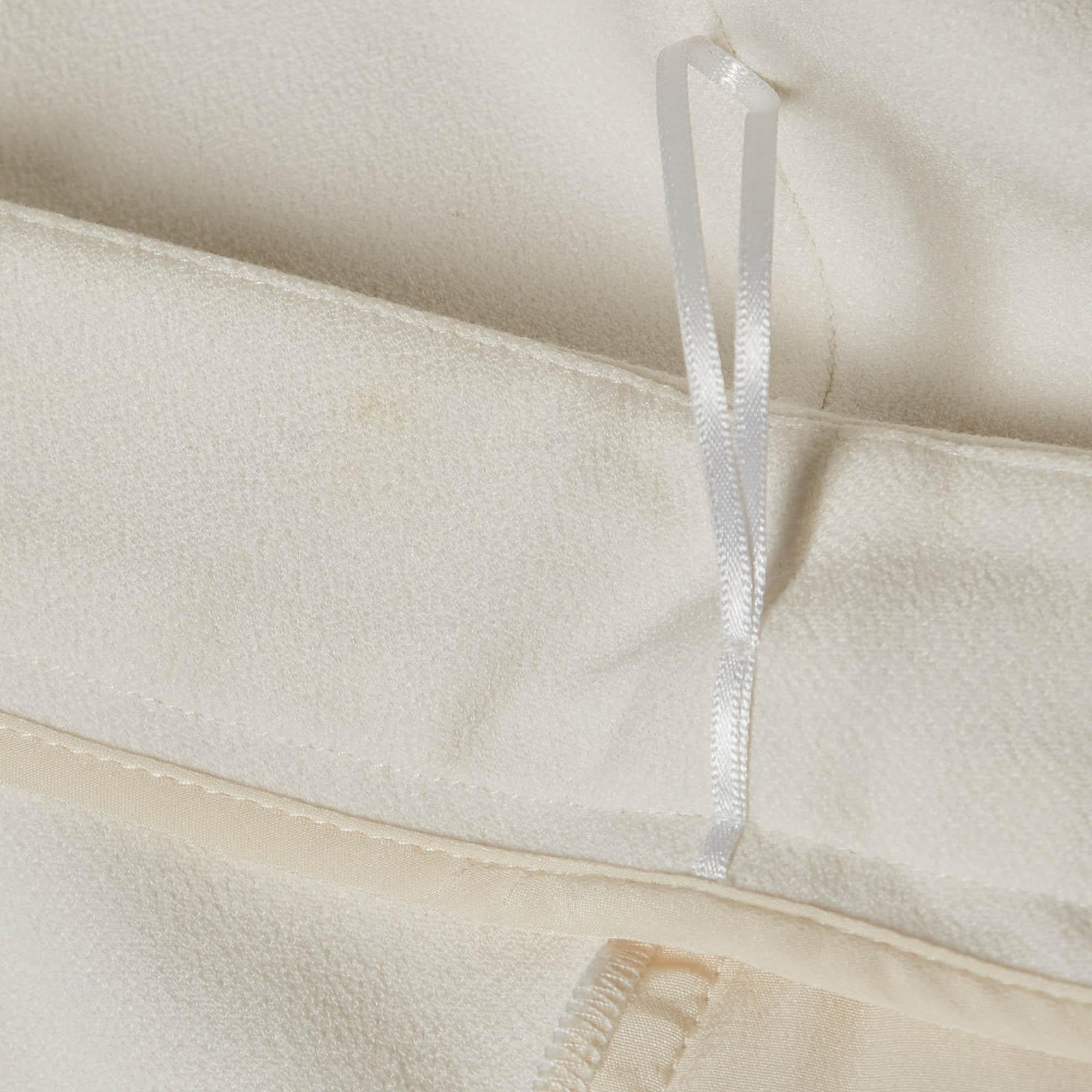 Roland Mouret X Net a Porter Pantalones rectos de crepé blanco roto M en Bueno estado para la venta en Dubai, Al Qouz 2