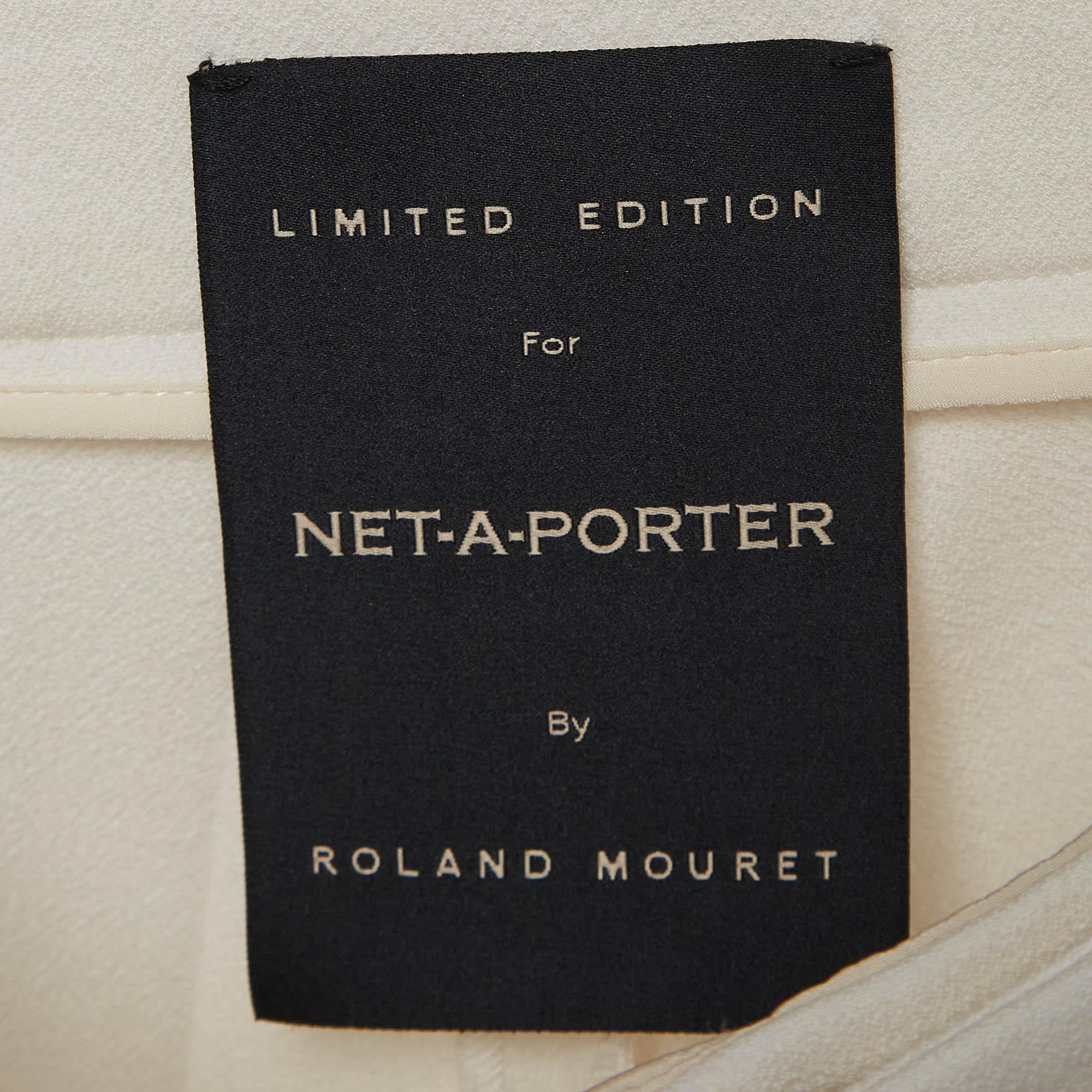 De las mujeres Roland Mouret X Net a Porter Pantalones rectos de crepé blanco roto M en venta
