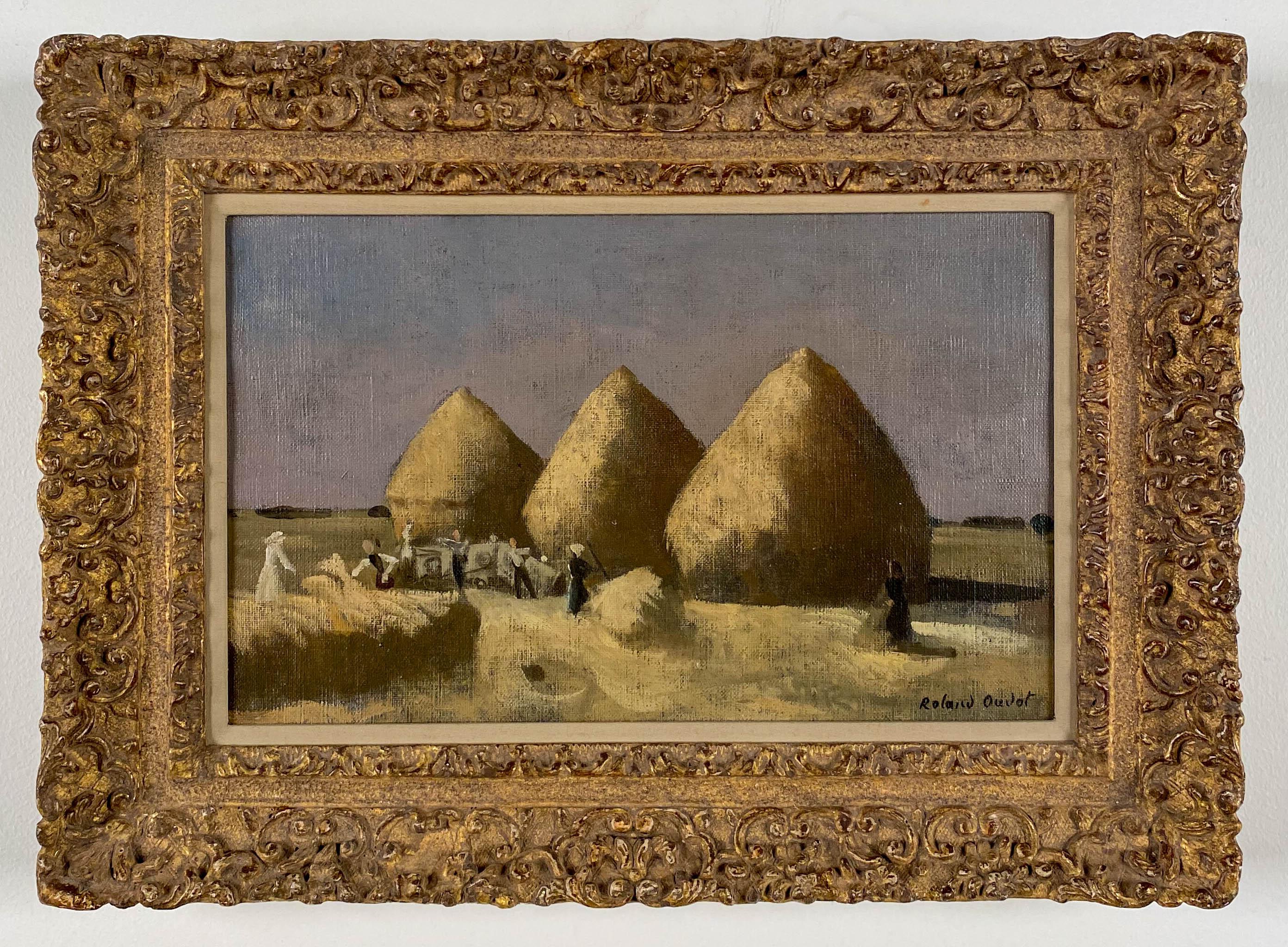 Roland Oudot Landscape Painting - Haystacks