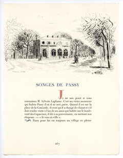 "Songes de Passy" original etching