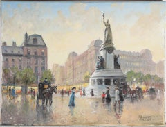 Roland Oxford Davies (1904-1993) - Mid 20th Century Oil, Place de la Republic